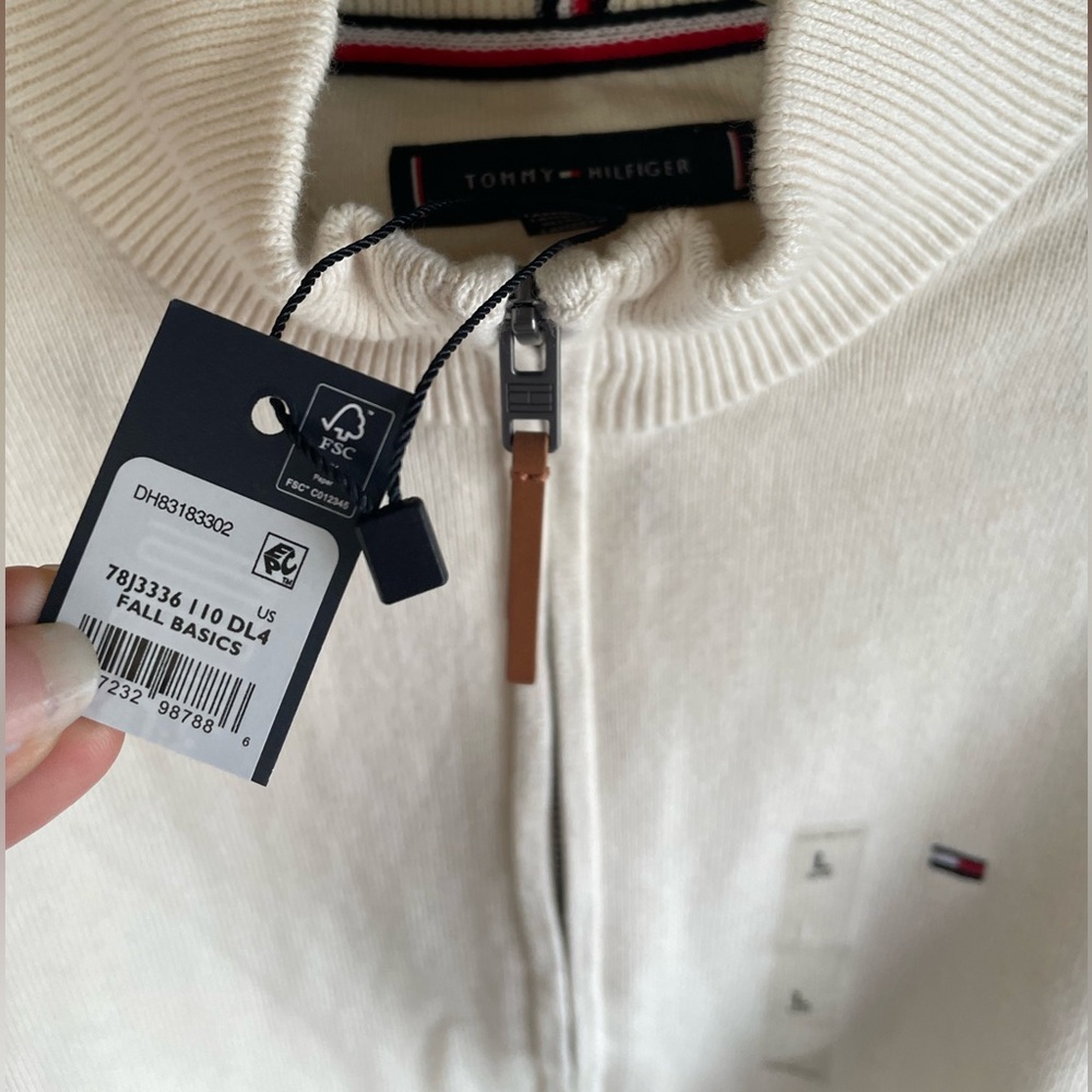 NWT Tommy Hilfiger Men's Solid Full Zip
Mock Neck Sweater - Picture 2 of 4